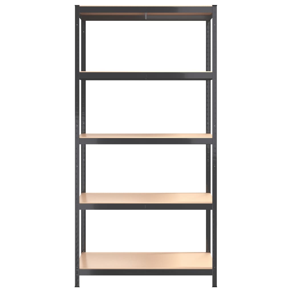 Shelves 5 Shelves 5pcs Anthracite in Steel and Multilayer Wood