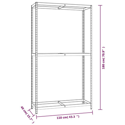 Portapneumatici a 2 Livelli 4pz Argento 110x40x180cm in Acciaio