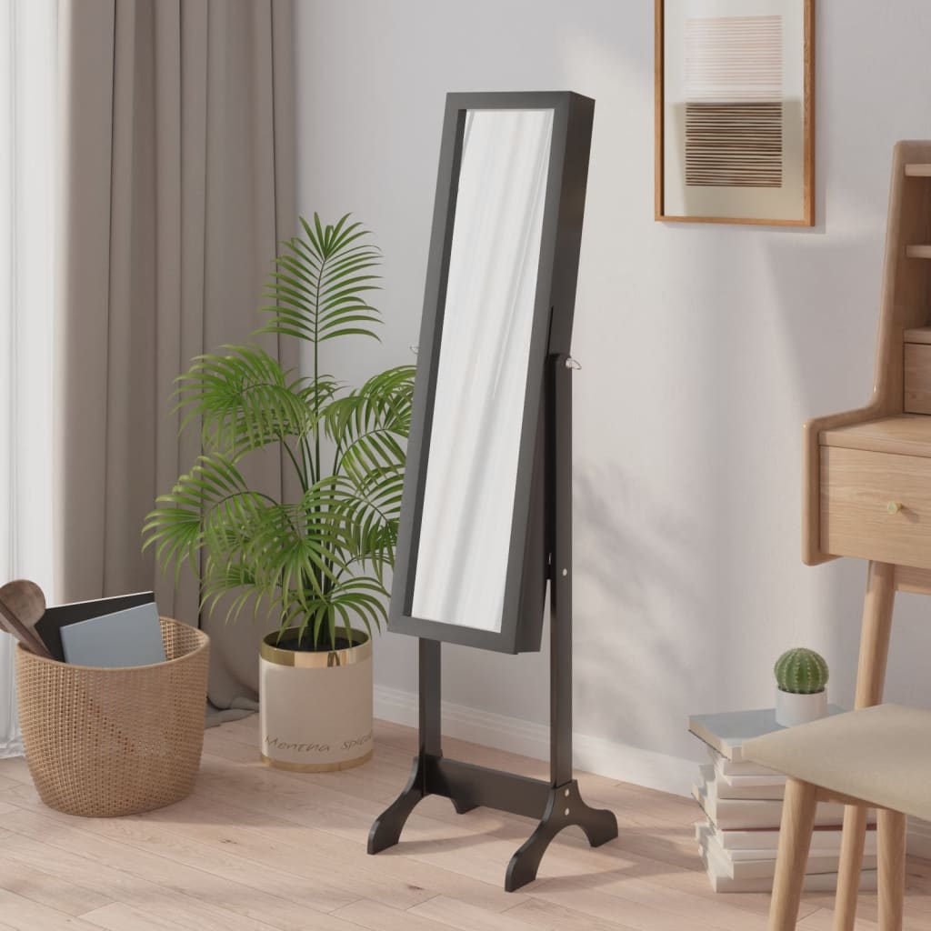 Specchio Autoportante Nero 34x37x146 cm | homemem39