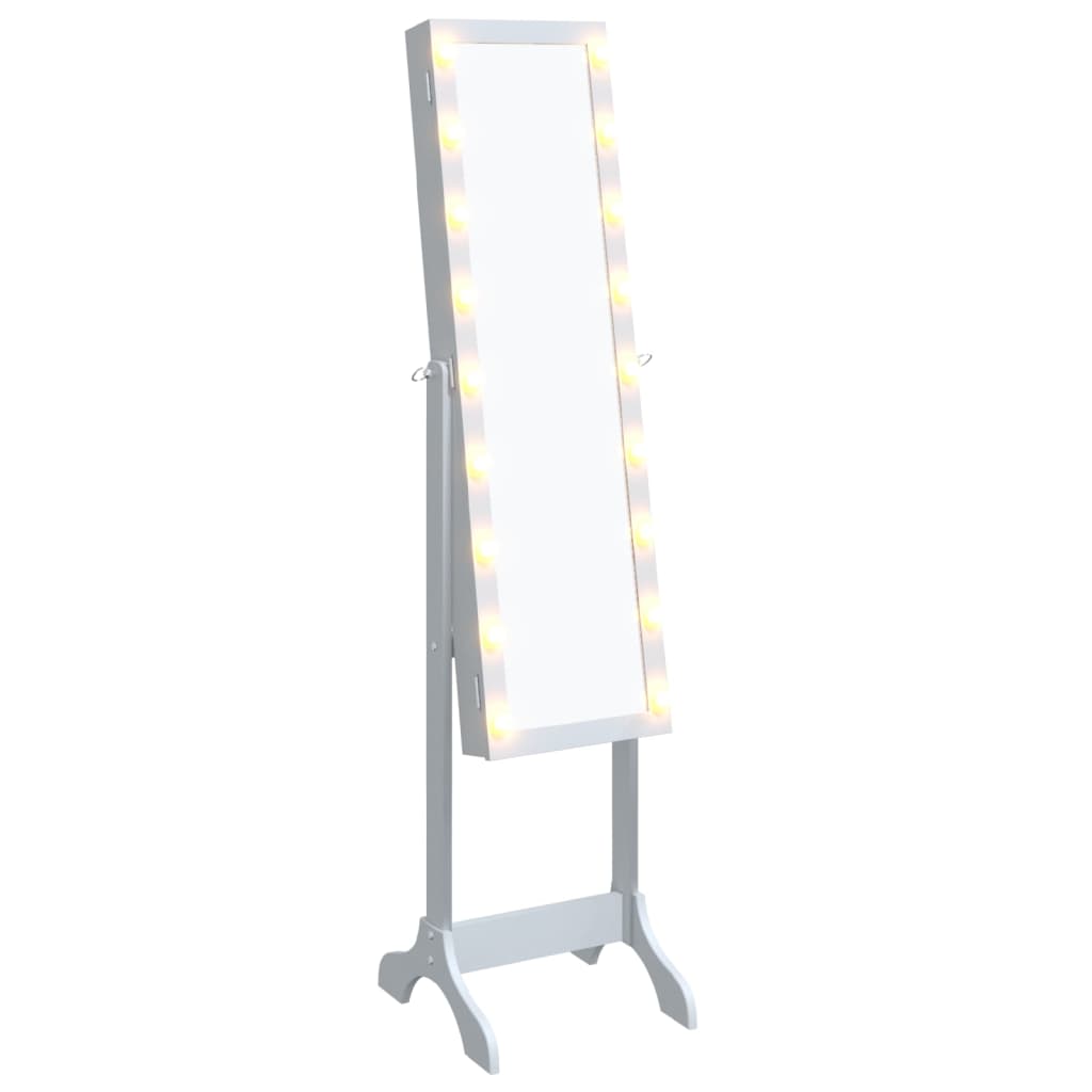 Specchio Autoportante con LED Bianco 34x37x146 cm | homemem39