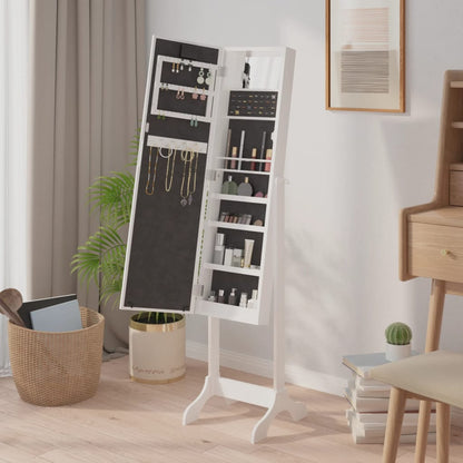 Specchio Autoportante con LED Bianco 34x37x146 cm | homemem39