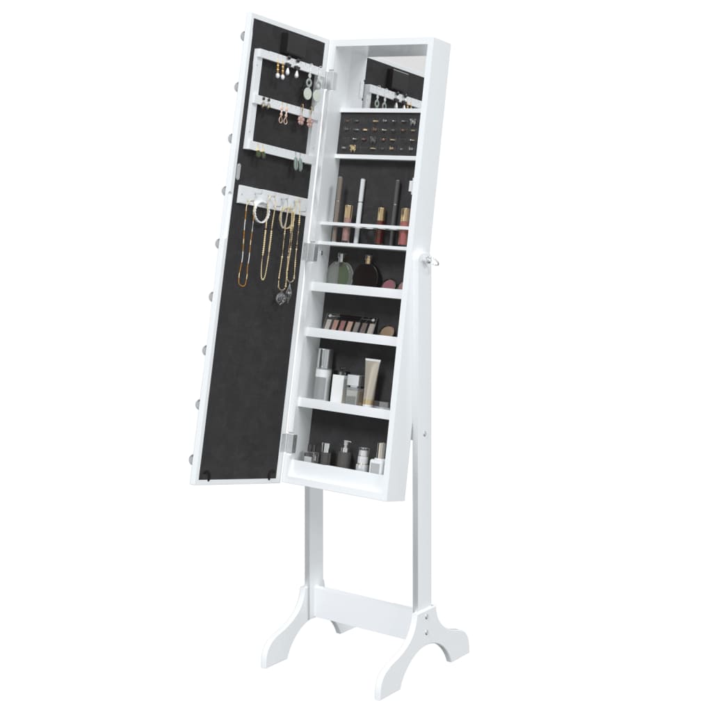 Specchio Autoportante con LED Bianco 34x37x146 cm | homemem39