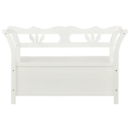 Panca Bianca 107x45x75,5 cm Legno Massello di Abete | homemem39
