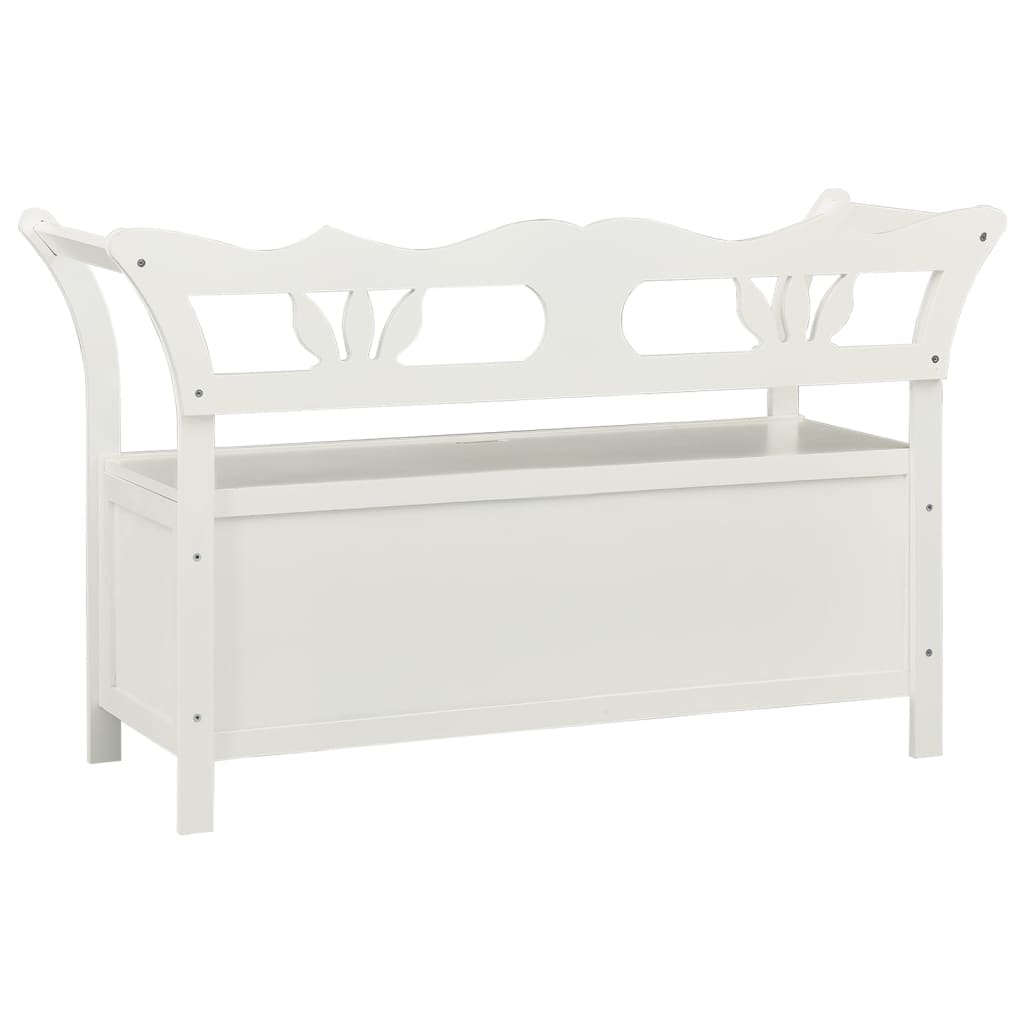 Panca Bianca 107x45x75,5 cm Legno Massello di Abete | homemem39
