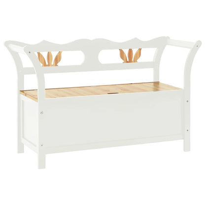 Panca Bianca 107x45x75,5 cm Legno Massello di Abete | homemem39