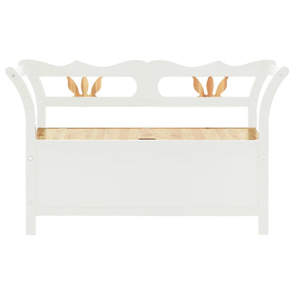 Panca Bianca 107x45x75,5 cm Legno Massello di Abete | homemem39
