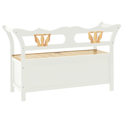Panca Bianca 107x45x75,5 cm Legno Massello di Abete | homemem39