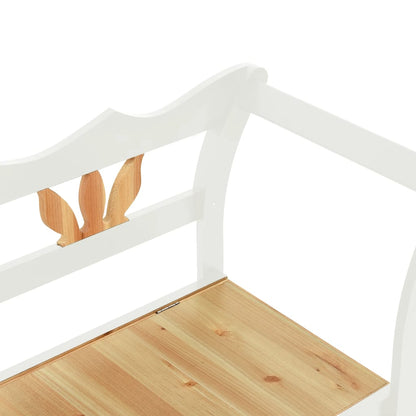 Panca Bianca 107x45x75,5 cm Legno Massello di Abete | homemem39