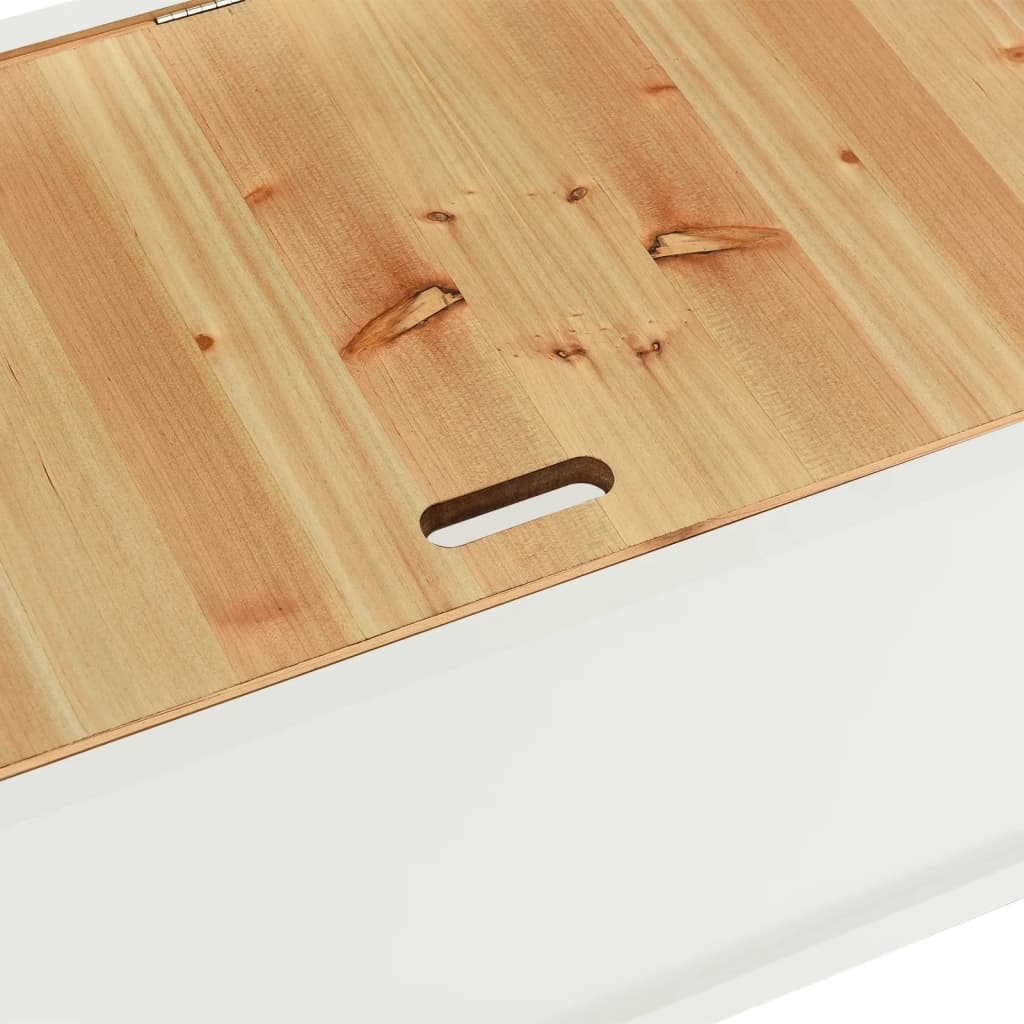 Panca Bianca 107x45x75,5 cm Legno Massello di Abete | homemem39