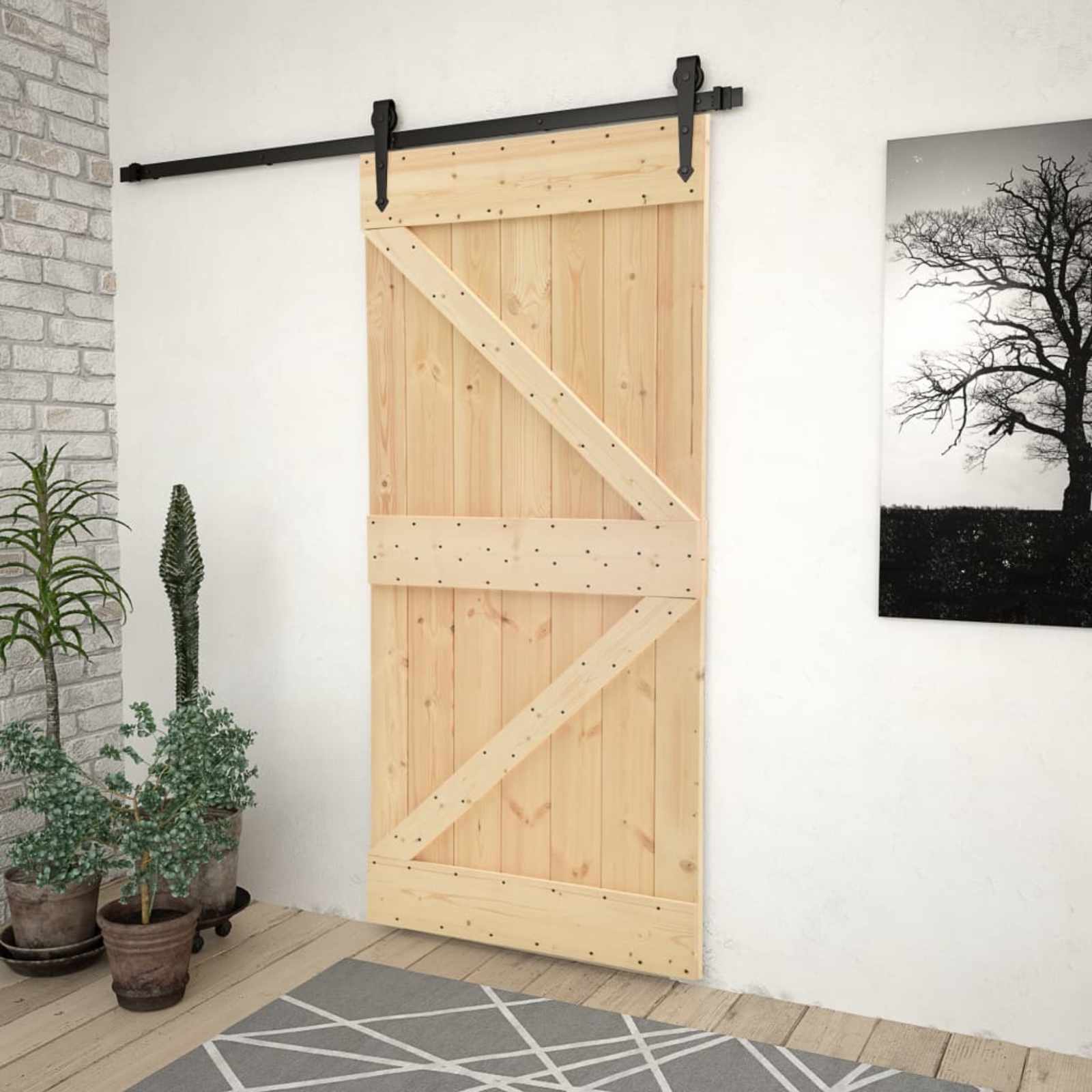 Porta NARVIK Naturale 80 x 210 cm Legno di pino solido | homemem39