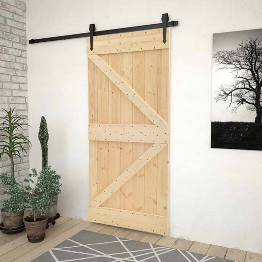 Porta NARVIK Naturale 80 x 210 cm Legno di pino solido | homemem39