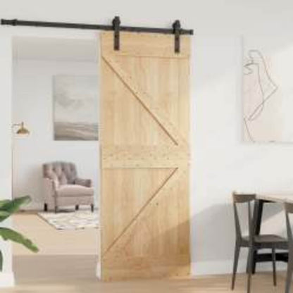 Porta NARVIK Naturale 80 x 210 cm Legno di pino solido | homemem39