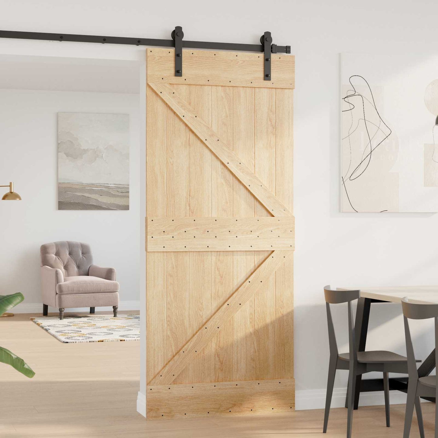 Porta NARVIK Naturale 90 x 210 cm Legno di pino solido