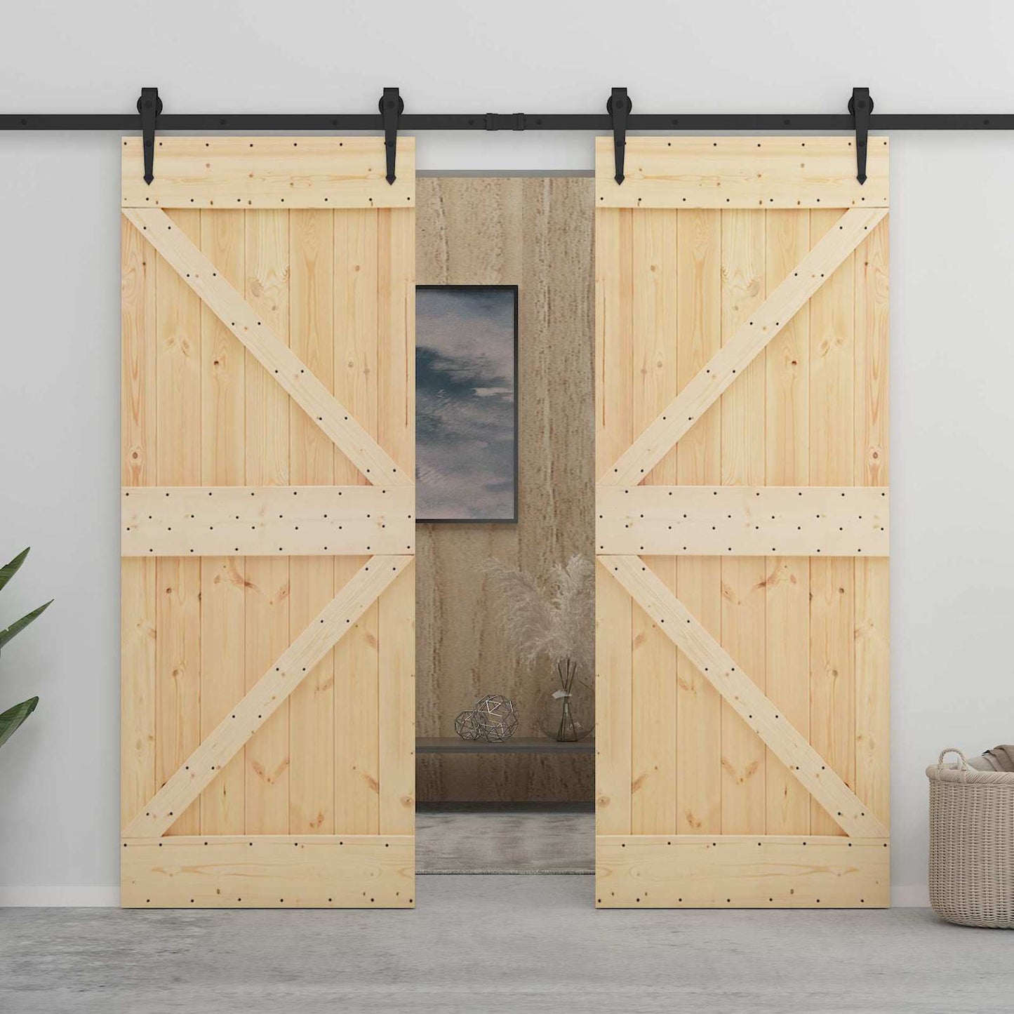 Porta NARVIK Naturale 100 x 210 cm Legno di pino solido