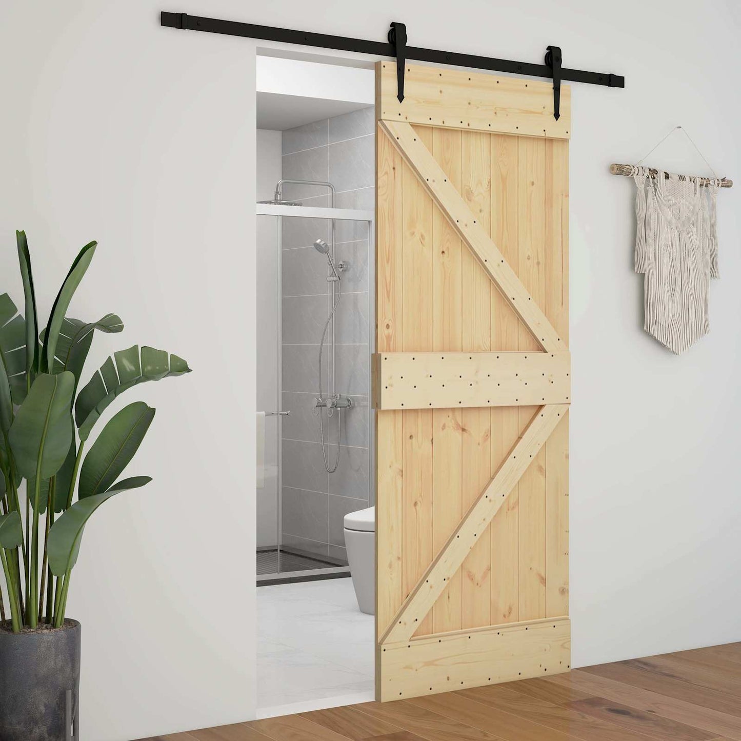 Porta NARVIK Naturale 100 x 210 cm Legno di pino solido
