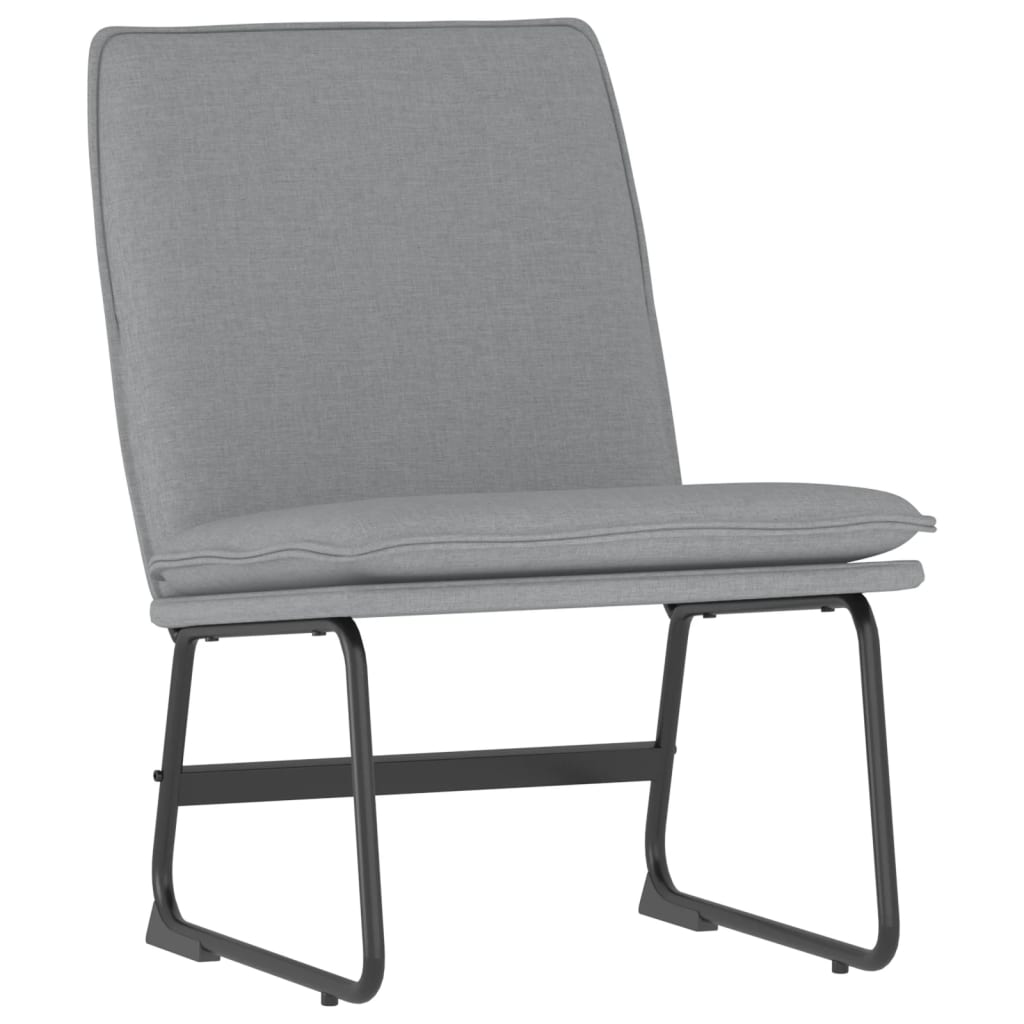 Sedia Lounge Grigio Chiaro 52x75x76 cm in Tessuto