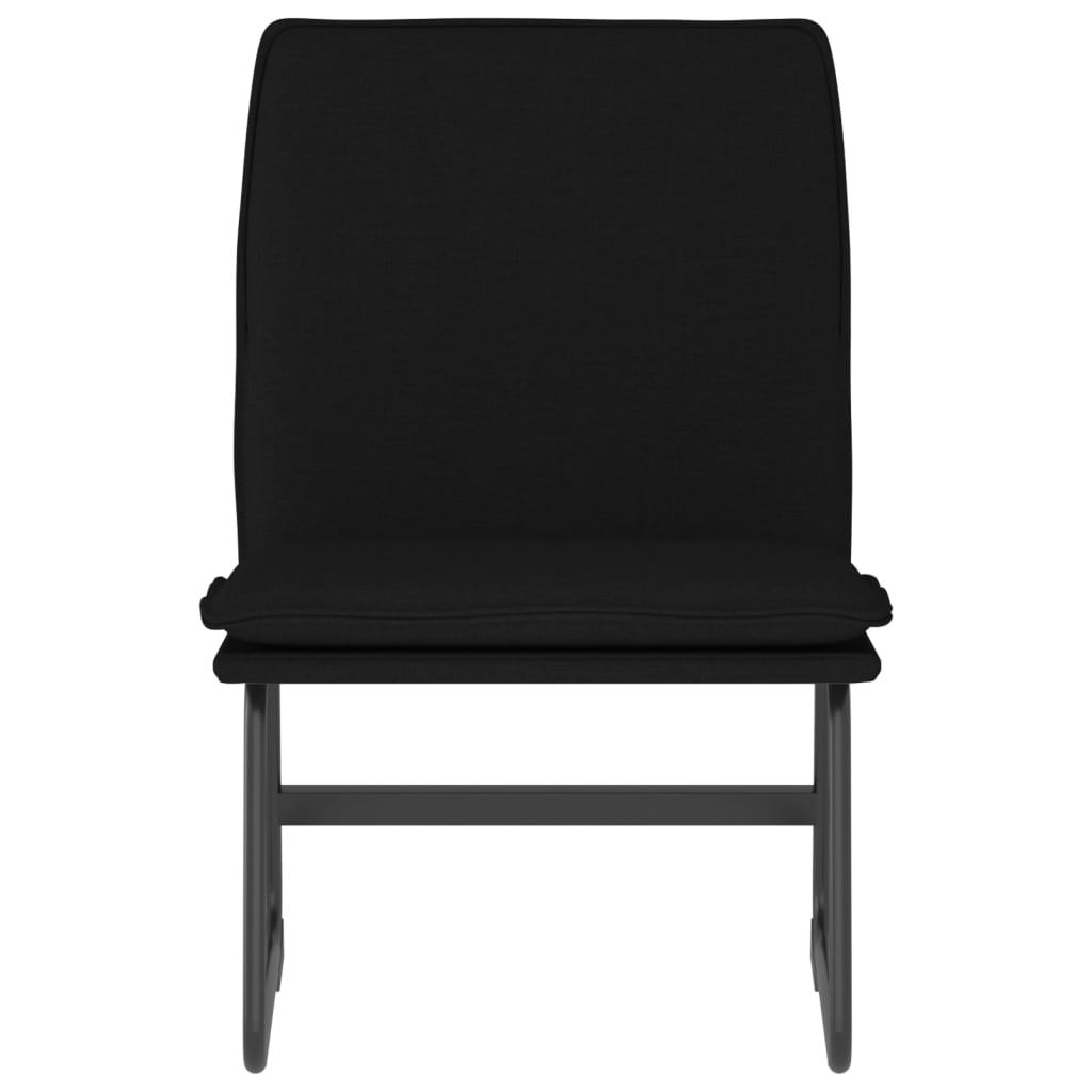 Sedia Lounge Nera 52x75x76 cm in Tessuto