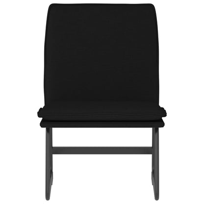 Sedia Lounge Nera 52x75x76 cm in Tessuto