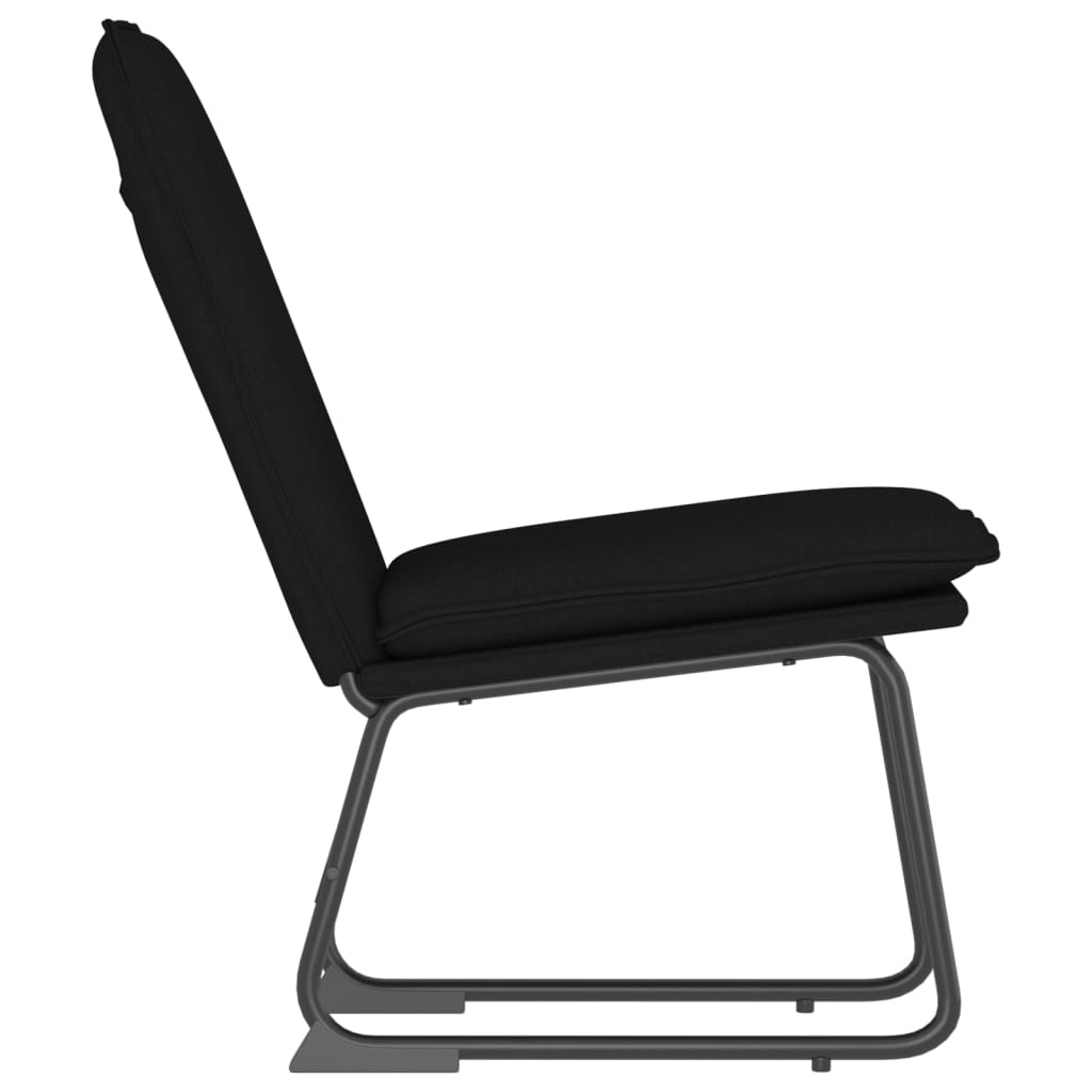 Sedia Lounge Nera 52x75x76 cm in Tessuto