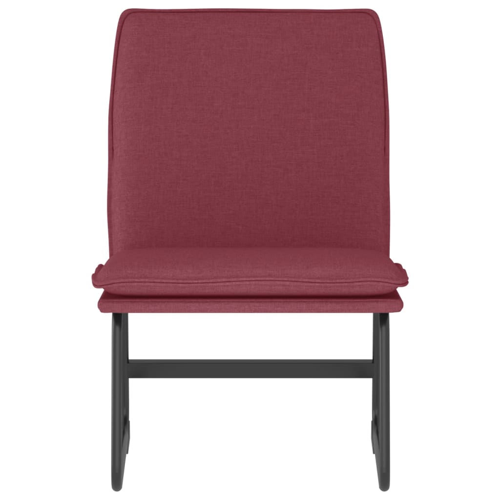 Sedia Lounge Rosso Vino 52x75x76 cm in Tessuto