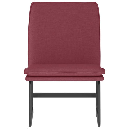 Sedia Lounge Rosso Vino 52x75x76 cm in Tessuto