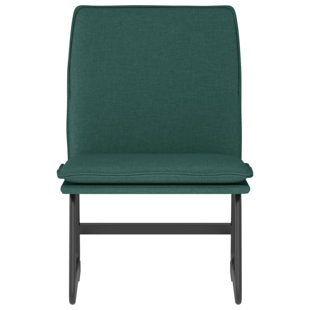 Sedia Lounge Verde Scuro 52x75x76 cm in Tessuto