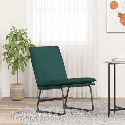Sedia Lounge Verde Scuro 52x75x76 cm in Tessuto