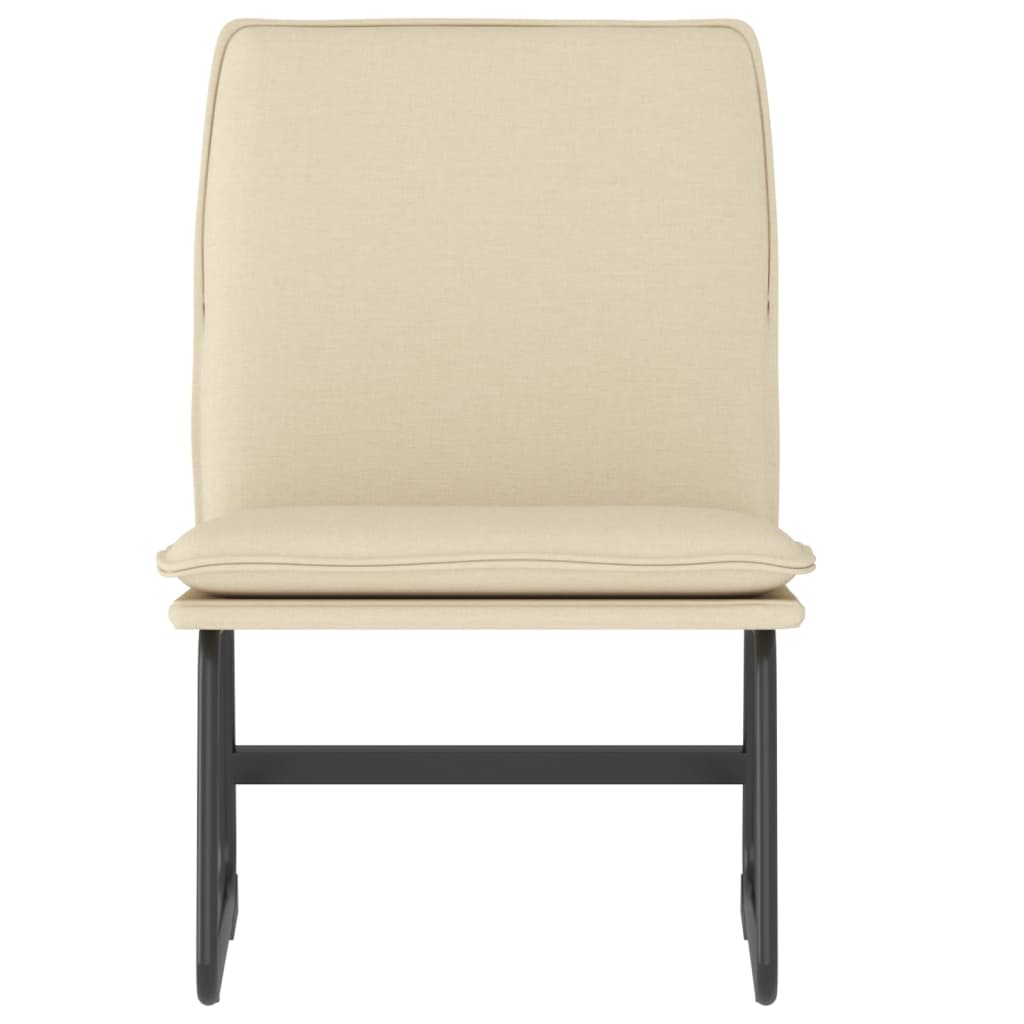 Sedia Lounge Crema 52x75x76 cm in Tessuto