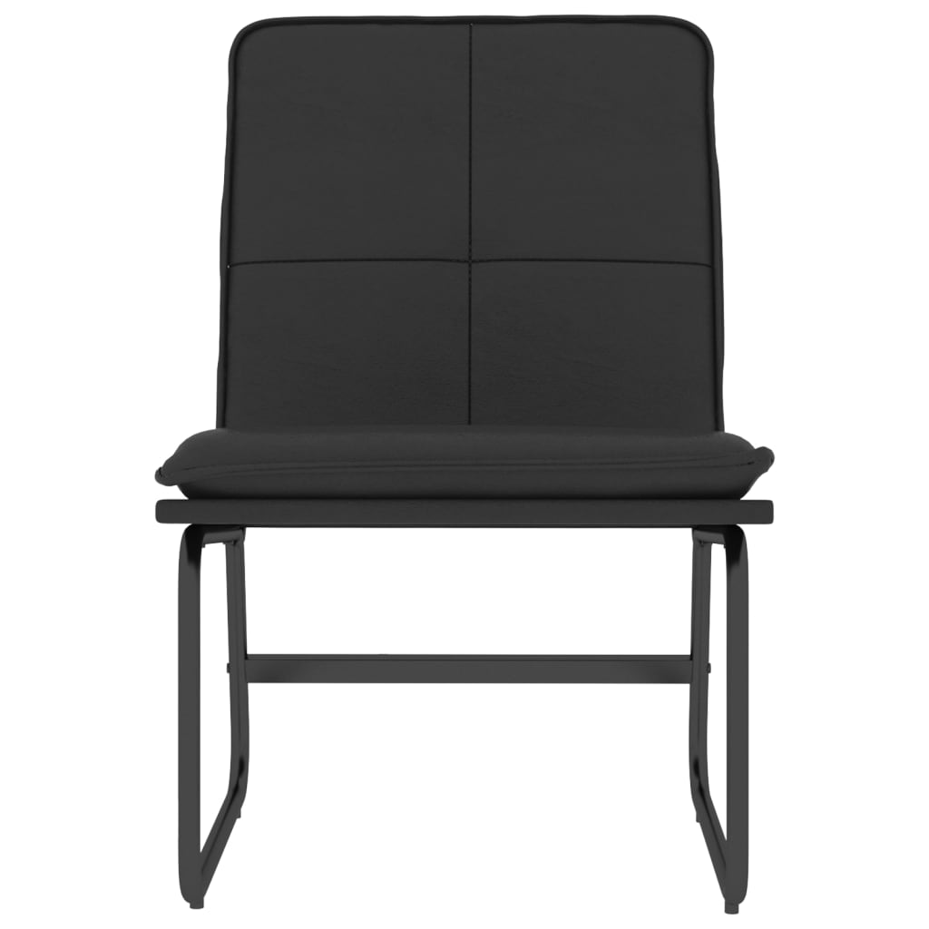 Sedia Lounge Nera 54x75x76 cm in Similpelle