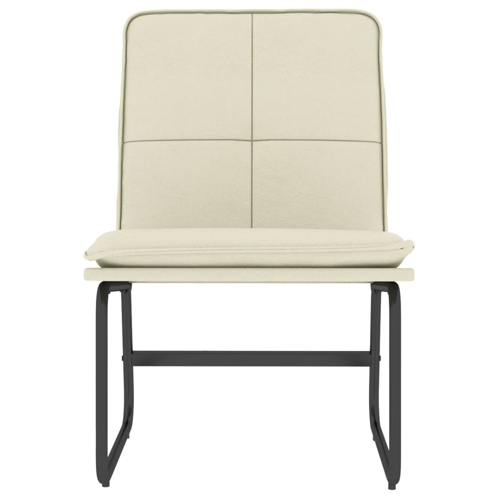 Sedia Lounge Crema 54x75x76 cm in Similpelle