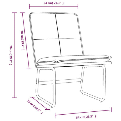 Sedia Lounge Crema 54x75x76 cm in Similpelle