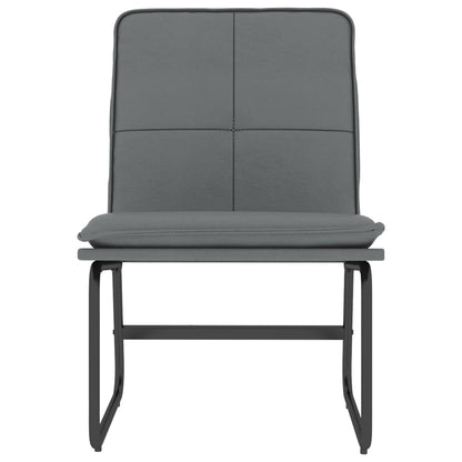 Sedia Lounge Grigia in Similpelle