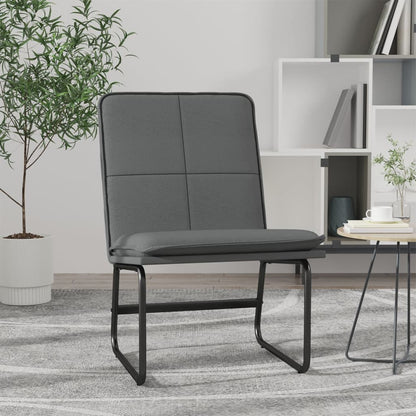 Sedia Lounge Grigia in Similpelle