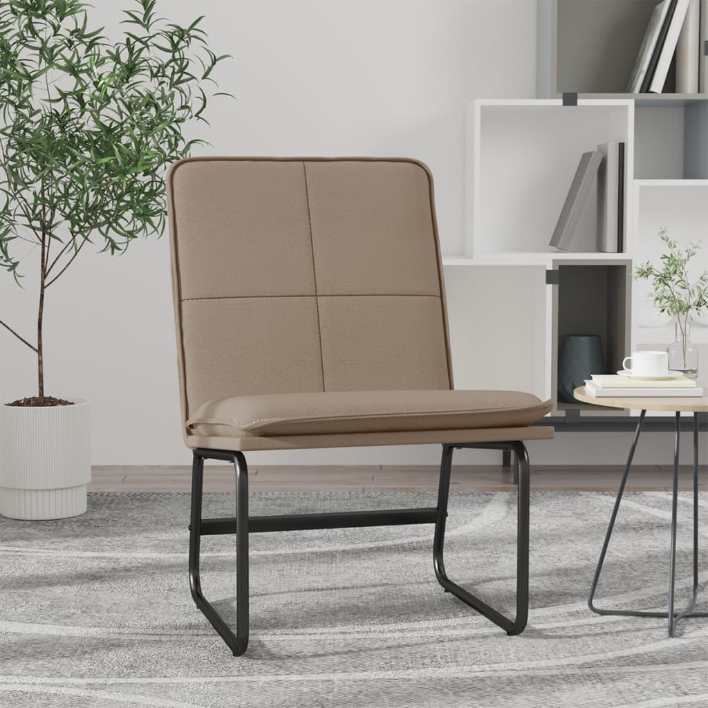Sedia Lounge Cappuccino in Similpelle