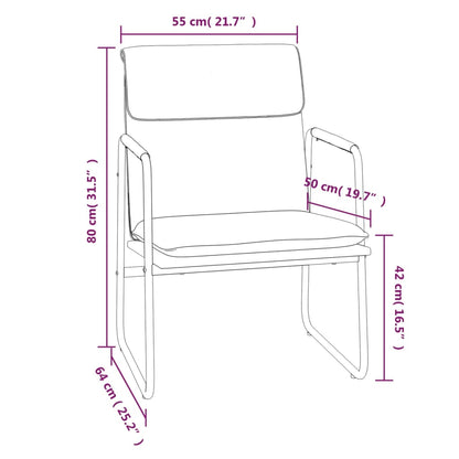 Sedia Lounge Grigio Chiaro 55x64x80 cm in Tessuto