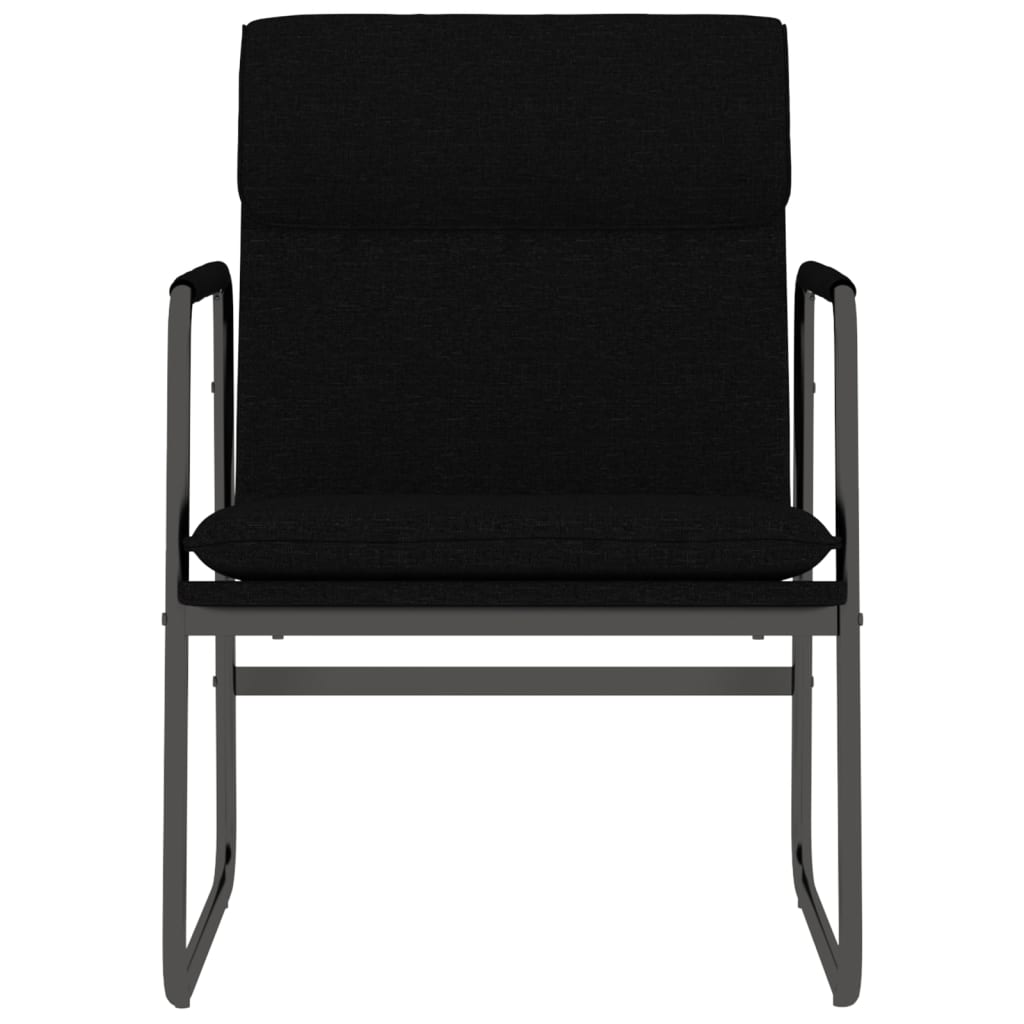 Sedia Lounge Nera 55x64x80 cm in Tessuto