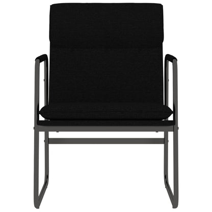 Sedia Lounge Nera 55x64x80 cm in Tessuto