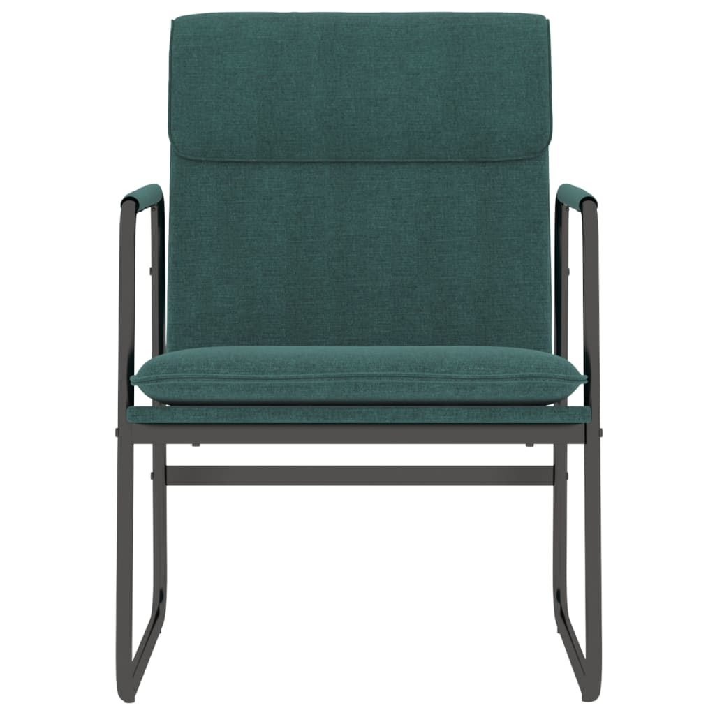 Sedia Lounge Verde Scuro 55x64x80 cm in Tessuto