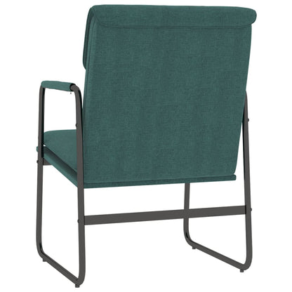 Sedia Lounge Verde Scuro 55x64x80 cm in Tessuto