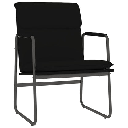 Sedia Lounge Nera 55x64x80 cm in Similpelle