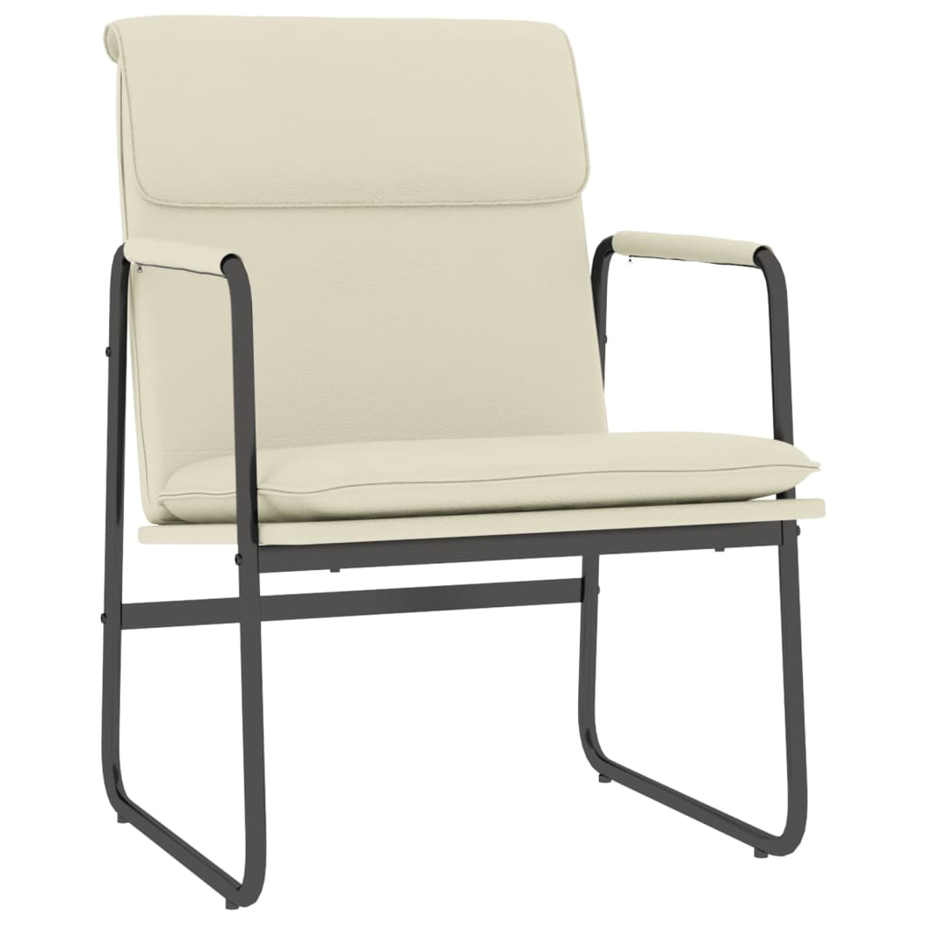 Sedia Lounge Crema 55x64x80 cm in Similpelle