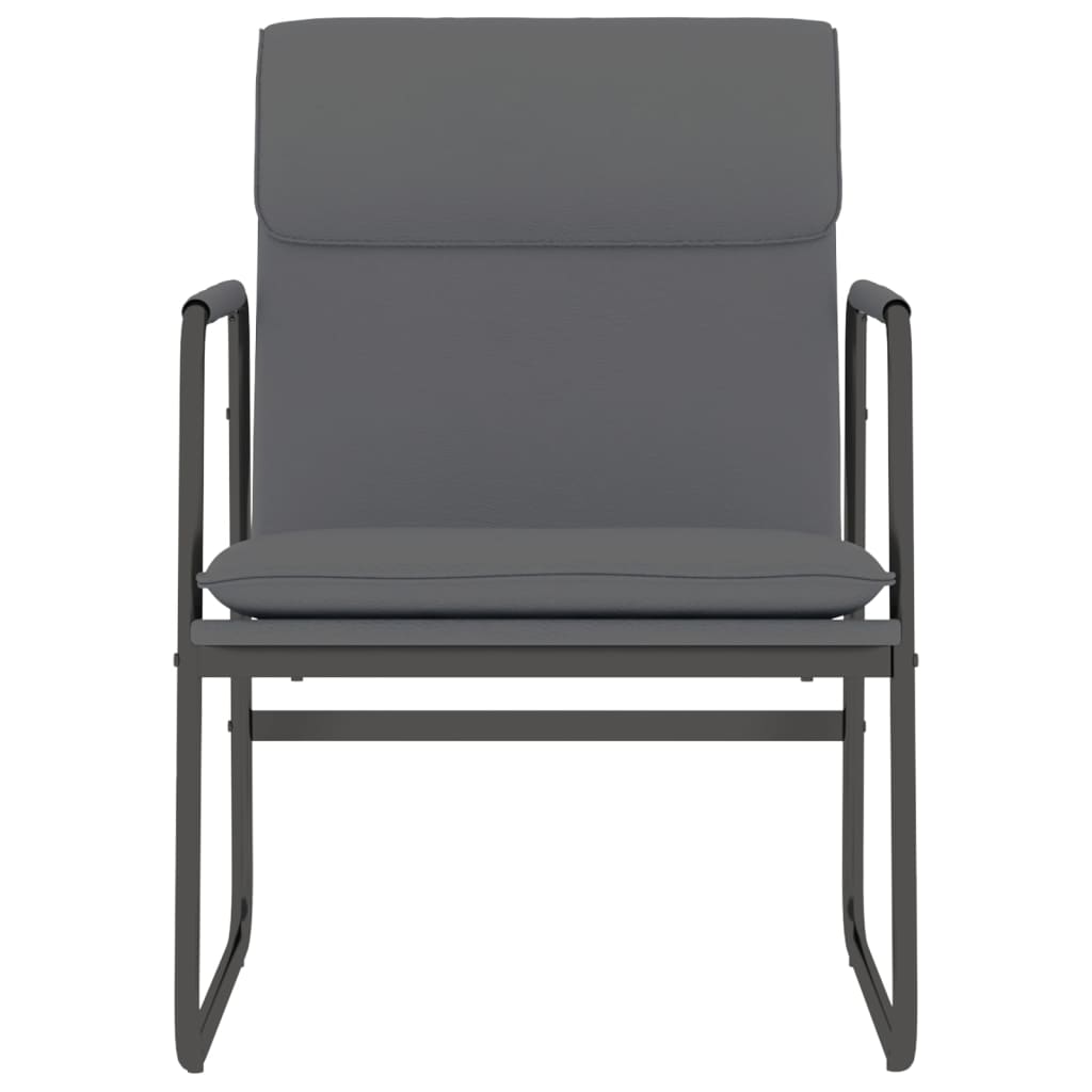 Sedia Lounge Grigia 55x64x80 cm in Similpelle
