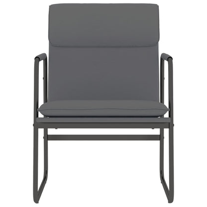 Sedia Lounge Grigia 55x64x80 cm in Similpelle