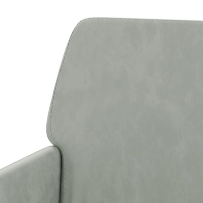 Poltrona Grigio Chiaro 62x79x79 cm Velluto - homemem39