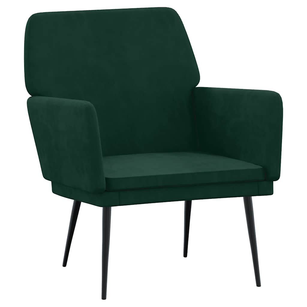 Poltrona Verde Scuro 62x79x79 cm Velluto