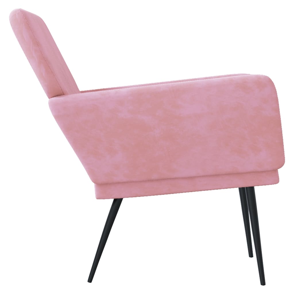 Poltrona Rosa 62x79x79 cm Velluto