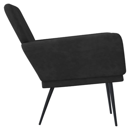 Poltrona Nera 62x79x79 cm Velluto - homemem39