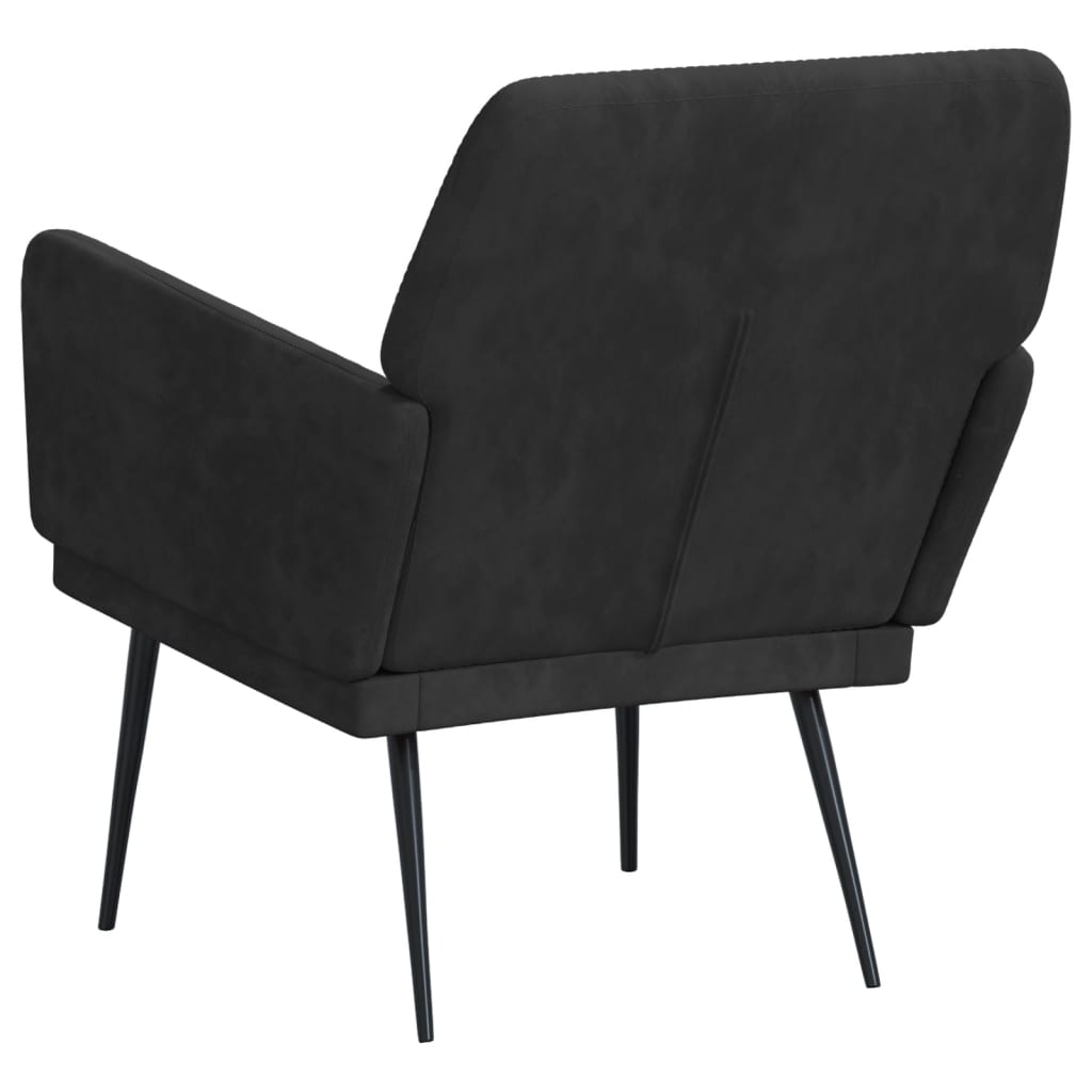 Poltrona Nera 62x79x79 cm Velluto - homemem39