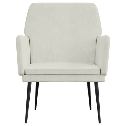 Poltrona Crema 62x79x79 cm Velluto
