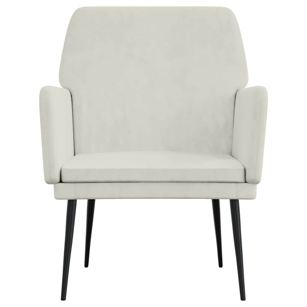 Poltrona Crema 62x79x79 cm Velluto